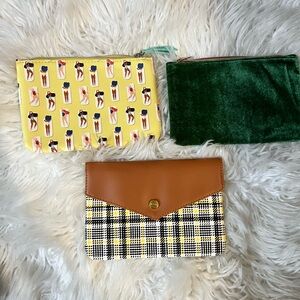 Set of Three Stylish Pouches